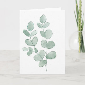 Cartão de Saudação Eucalyptus Leaf de vazio 5x7