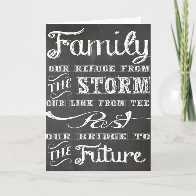 Cartão de Saudação Familiar (Frente)