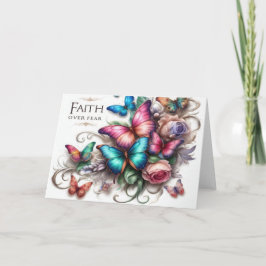 Cartão de Saudação Fé Sobre o Medo Cartão Vibrante