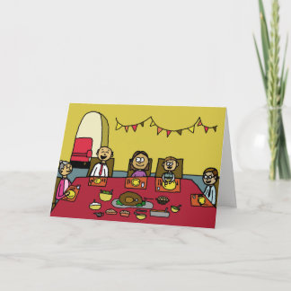 Cartão de Saudação Feliz de Ação de Graças Engraça