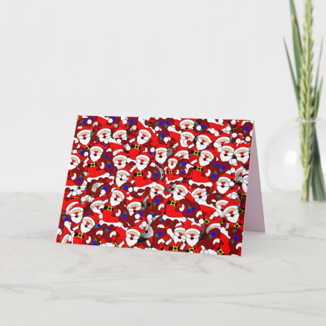 cartão de saudação feliz do papai noel (Frente)