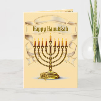 Cartão de Saudação Feliz Hanukkah