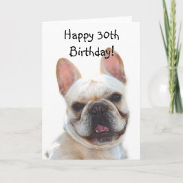Cartão de Saudação Feliz para o Bulldog aniversári