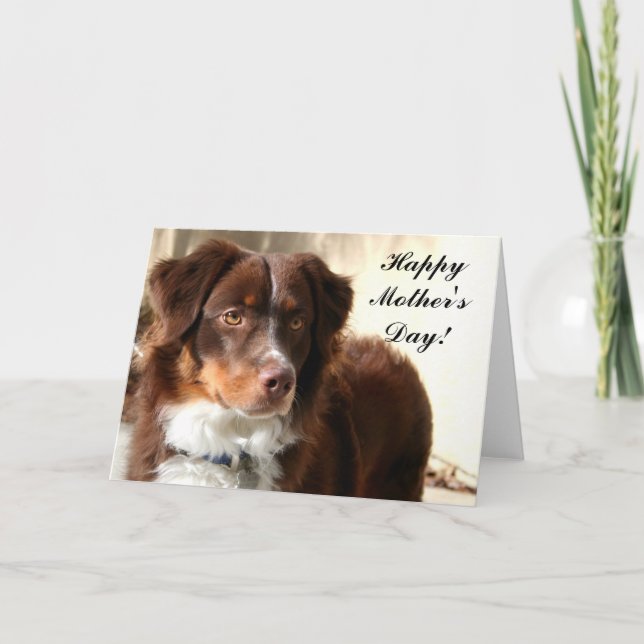 Cartão de saudação Feliz para o Dia de as mães Aus (Frente)