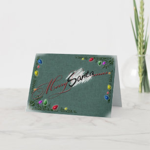 Cartão de saudação "Feliz SANTAmas"