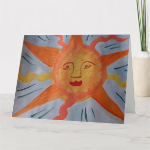 Cartão de Saudação Fiery Sun