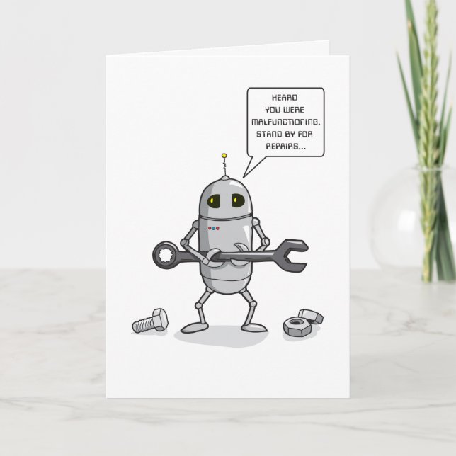 Cartão de Saudação "Fique Bem Em Breve" - 5x7 (Frente)