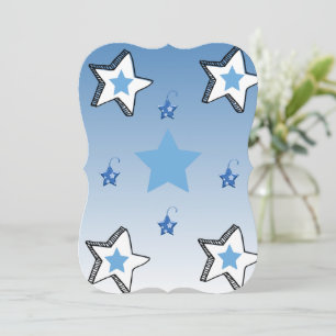 Cartão de Saudação Flagrante para Estrelas Azuis e