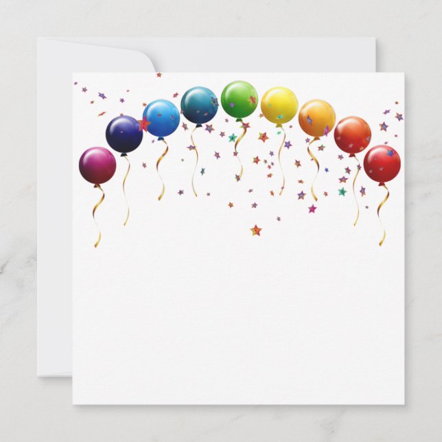 Cartão de Saudação Flat de Aniversário (Verso)