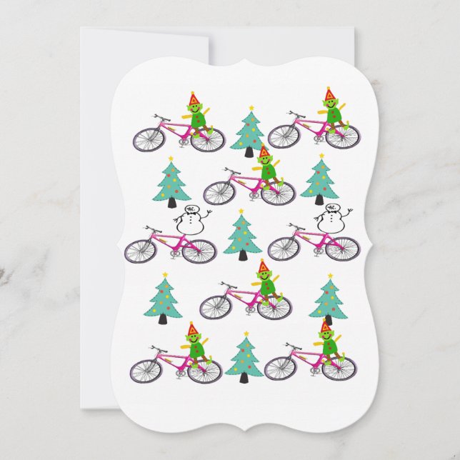 Cartão de Saudação Flat de Natal Feliz (Frente)