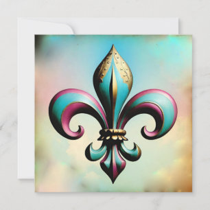 Cartão de saudação Fleur de lis