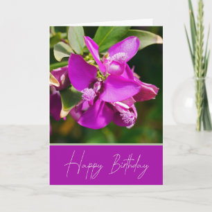 Cartão de Saudação Floral de Aniversário Exotópico