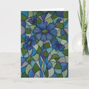 Cartão de Saudação Floral de Aquarela