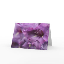 Cartão de Saudação Floral Roxo