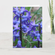 Cartão de saudação floral roxo, poema dentro