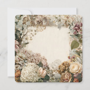 Cartão de Saudação Floral Vintage – Romântico Anti