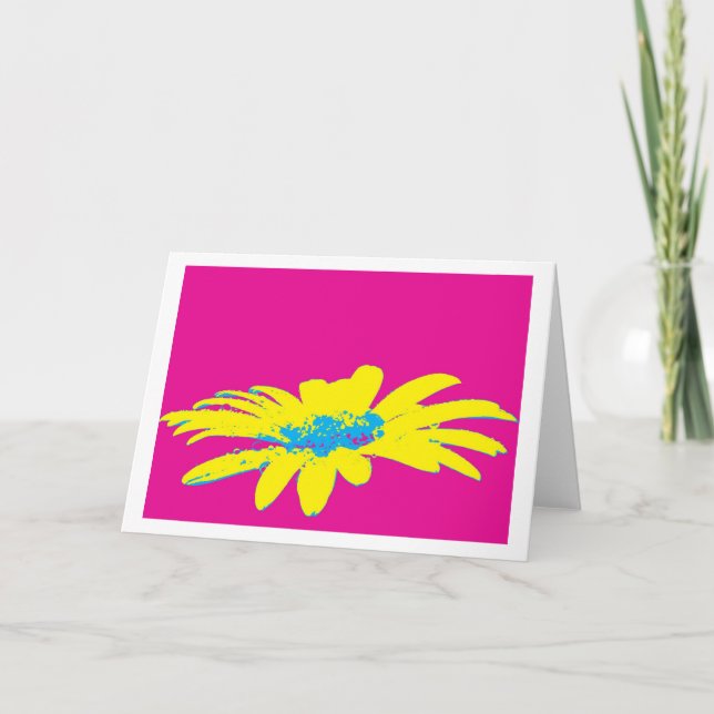 Cartão de saudação flores de margarida Pop Art (Frente)