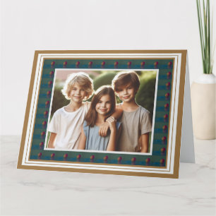 Cartão de Saudação Fotográfica com Moldura Decorat
