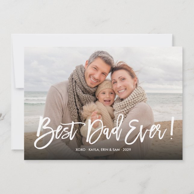 Cartão de Saudação Fotográfica do Melhor Dia de os (Frente)