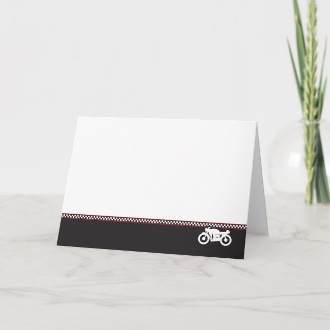 Cartão de Saudação Fotográfica para Motorcycle Caf (Frente)