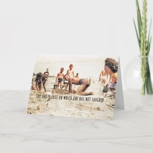 Cartão de saudação FROLICY BEACH (Frente)