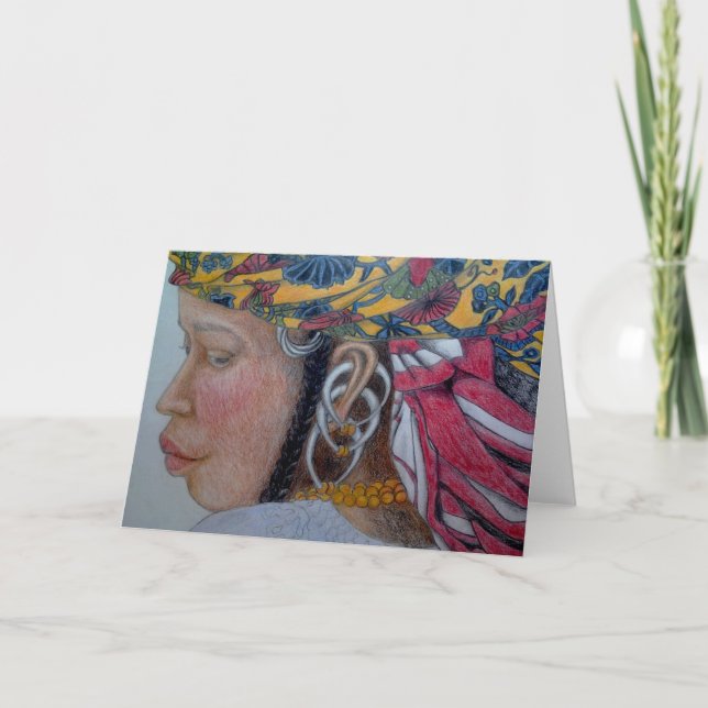 Cartão de Saudação "Fulani Woman" (Frente)