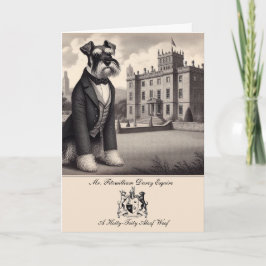 Cartão de Saudação Funny Schnauzer Jane Austen