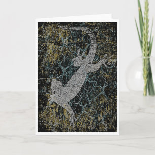 Cartão de Saudação Gecko (design Antiquado)