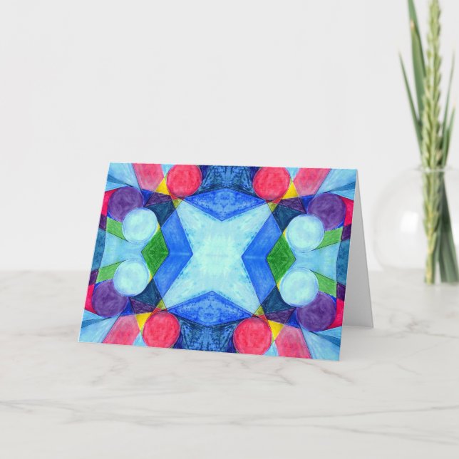 Cartão de Saudação Geométrico Skittles (Frente)