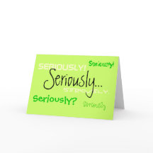 Cartão de saudação grave