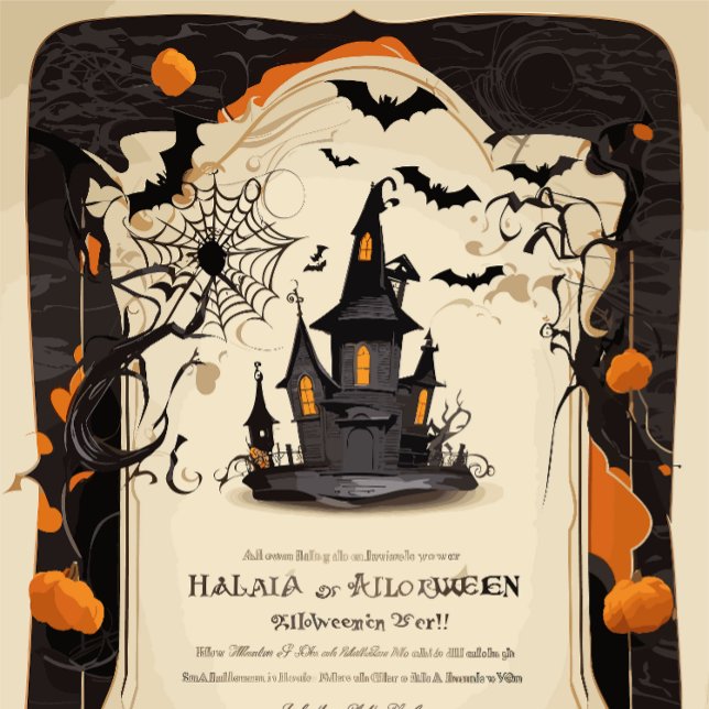 Cartão de saudação Halloween (Halloween Invitation Card)