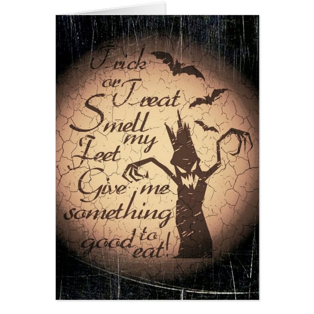 Cartão de Saudação Halloween (Frente)