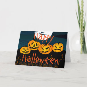 Cartão de Saudação Halloween/Pumpkins