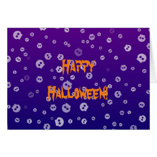 Cartão de Saudação Halloween Skulls