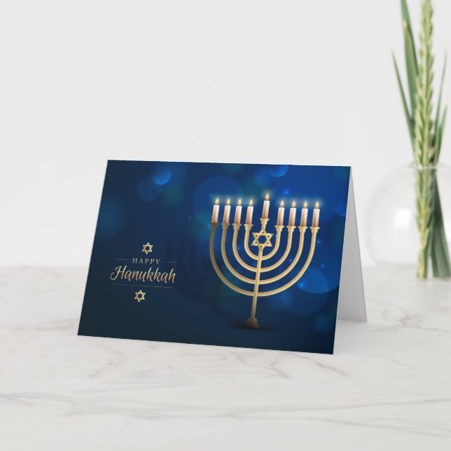 Cartão de Saudação Hanukkah (Frente)