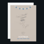 Cartão de Saudação Hanukkah Channukah<br><div class="desc">Um arranhão decorado personalizado com uma saudação manuscrita a Hanukkah. Uma peça sobre a ortografia de Hanukkah ou Channukah.</div>