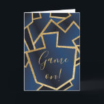 Cartão de Saudação Hanukkah com Envelope Sonhos El<br><div class="desc">Cartão de Saudação "Chanucá Dourado/Azul" com Envelope. Personalizar excluindo o texto na parte frontal e traseira do cartão de saudação. Escolha seu estilo, cor e tamanho de fonte favoritos. Obrigados para parar e comprar. Muito apreciado!! Feliz Hanukkah! Tamanho: Standard (5" x 7") Aniversário ou feriados, dias bons ou duro, os...</div>