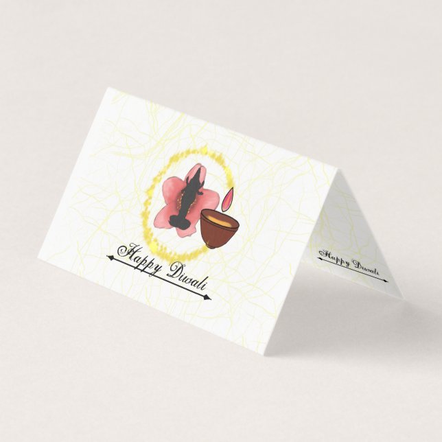 Cartão de Saudação Happy Diwali (Frente)