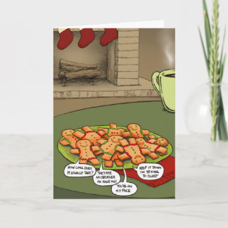 Cartão de Saudação Homens de Pão de Natal Feriado