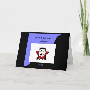 Cartão de Saudação Horizontal do Halloween Vamtast