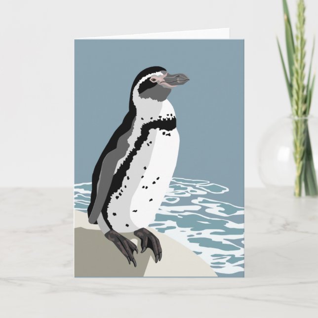 Cartão de saudação Humboldt Penguin (Frente)