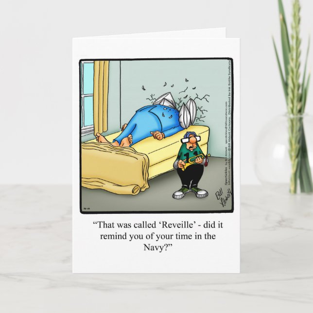 Cartão de Saudação Humor do dia de os pais (Frente)