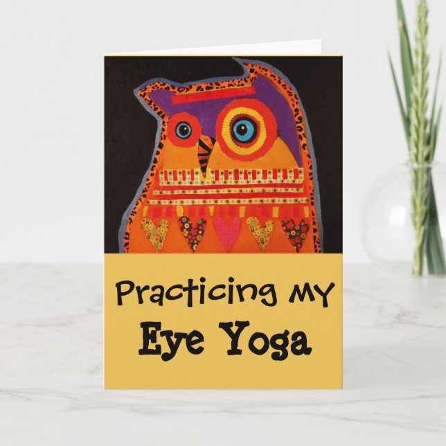 Cartão de Saudação Humorístico com Legal Coruja (Frente)