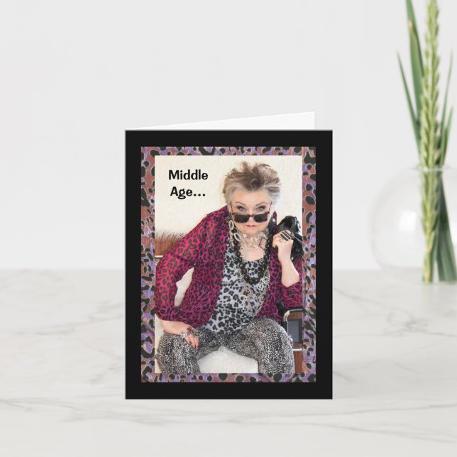 Cartão de Saudação Humoroso de Aniversário de Idad (Frente)