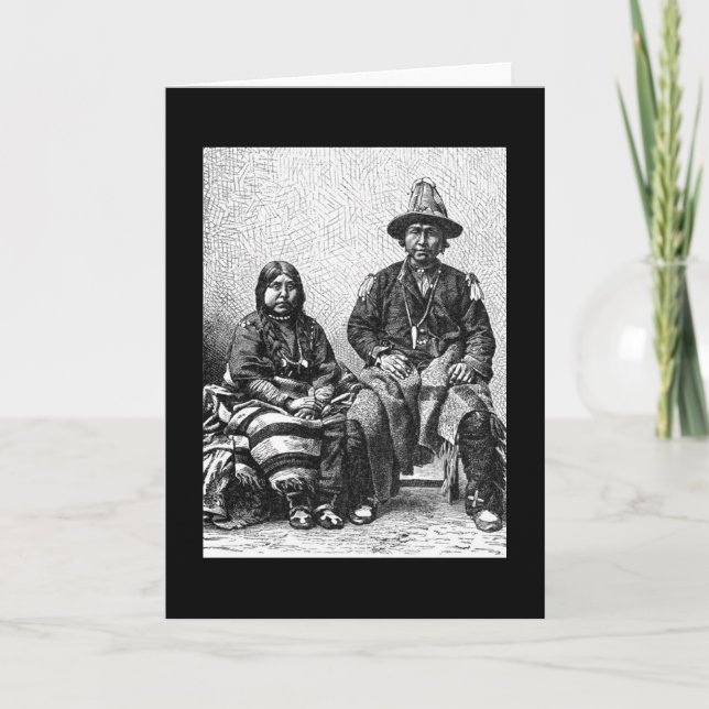 Cartão de Saudação Indiano Americano (Frente)