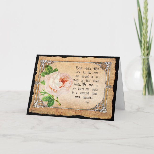 Cartão de Saudação Inspiracional (Frente)