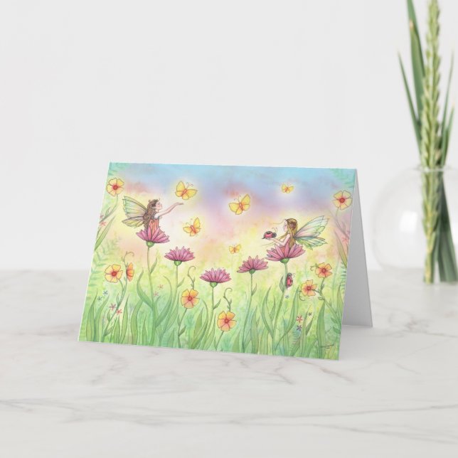 Cartão de Saudação Irmãs Fairy (Frente)