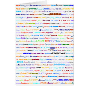 Cartão de Saudação Jason Design de texto II Vertic