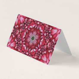 Cartão de Saudação Kaleidoscópico Crimson Dahlia V