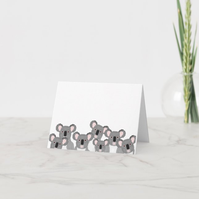 Cartão de Saudação Koalas (Frente)